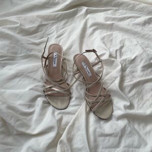 Elegant Beige Strappy heels by Nina New York